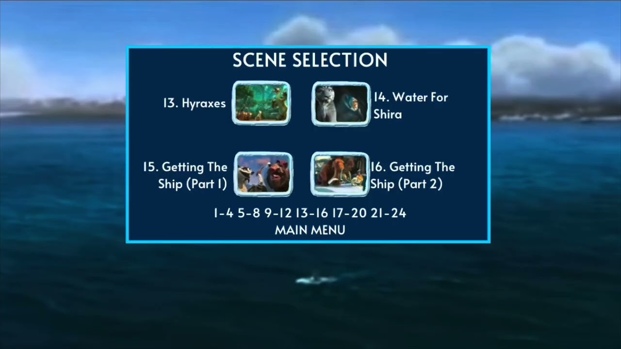 Disney Ice Age: Continental Drift 2012 DVD Menu Walkthrough