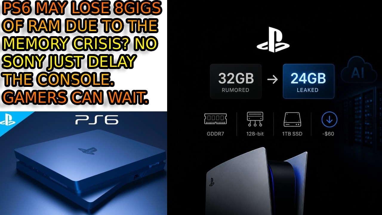 PS6 Memory May Get Reduced To 24 Gigs. Sony Is Panicking Over Memory Shortages. Just Delay It Sony.