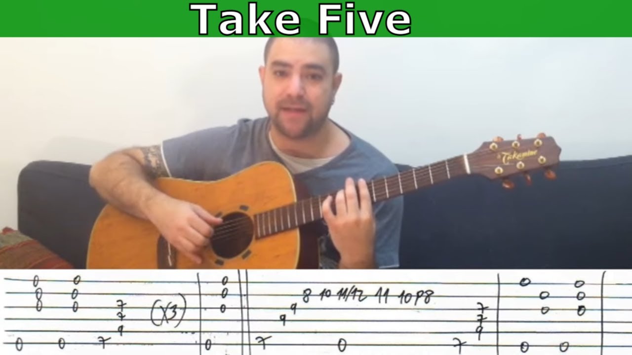 Учебник по фингерстайлу: Take Five — урок игры на гитаре с табулатурой