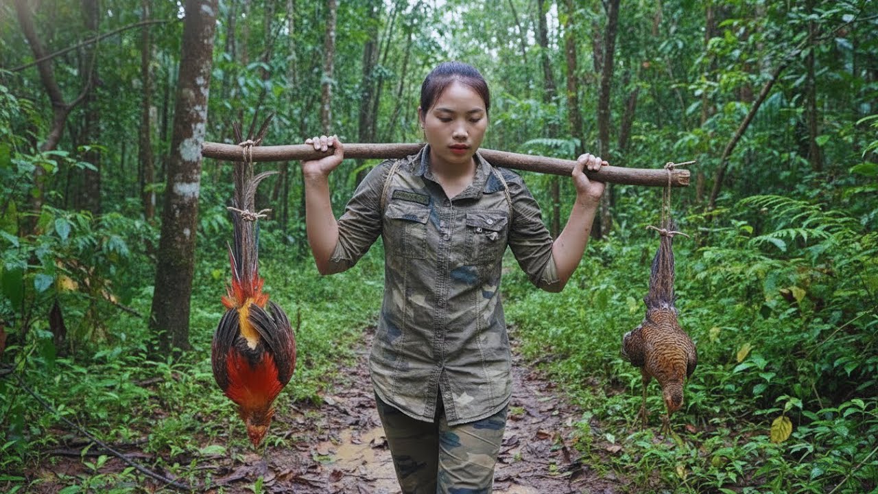Surviving 200 Days Alone | Trapping Wild Boar, Turkey and Pheasant in the Wild