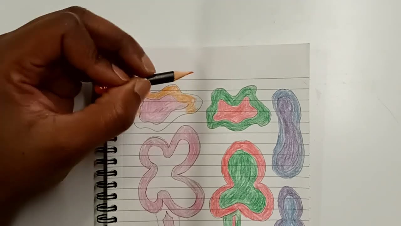 Drawing & Colouring Puddle Trees and Clouds｜Art Journalling
