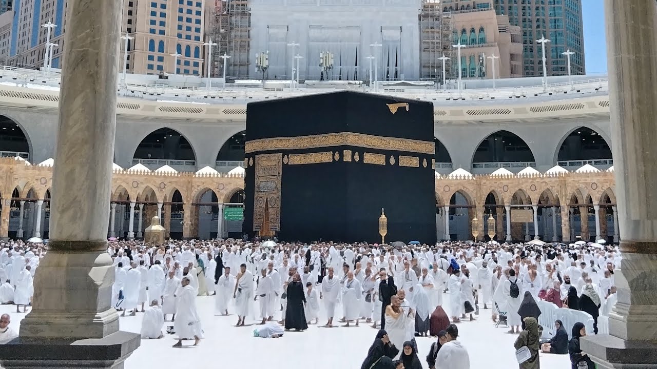 Makkah Live 🔴|| Umberallas at Kabootar Chowk 🏖️ || Crowd in Haram || Tawaf @makkahmadinaoffical4928 