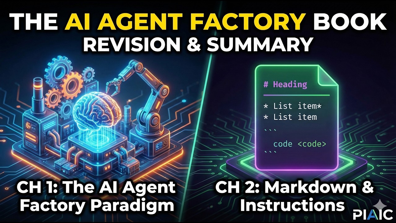 THE AI AGENT FACTORY Book || Chapter 1 and 2 Revision / Summary || PIAIC