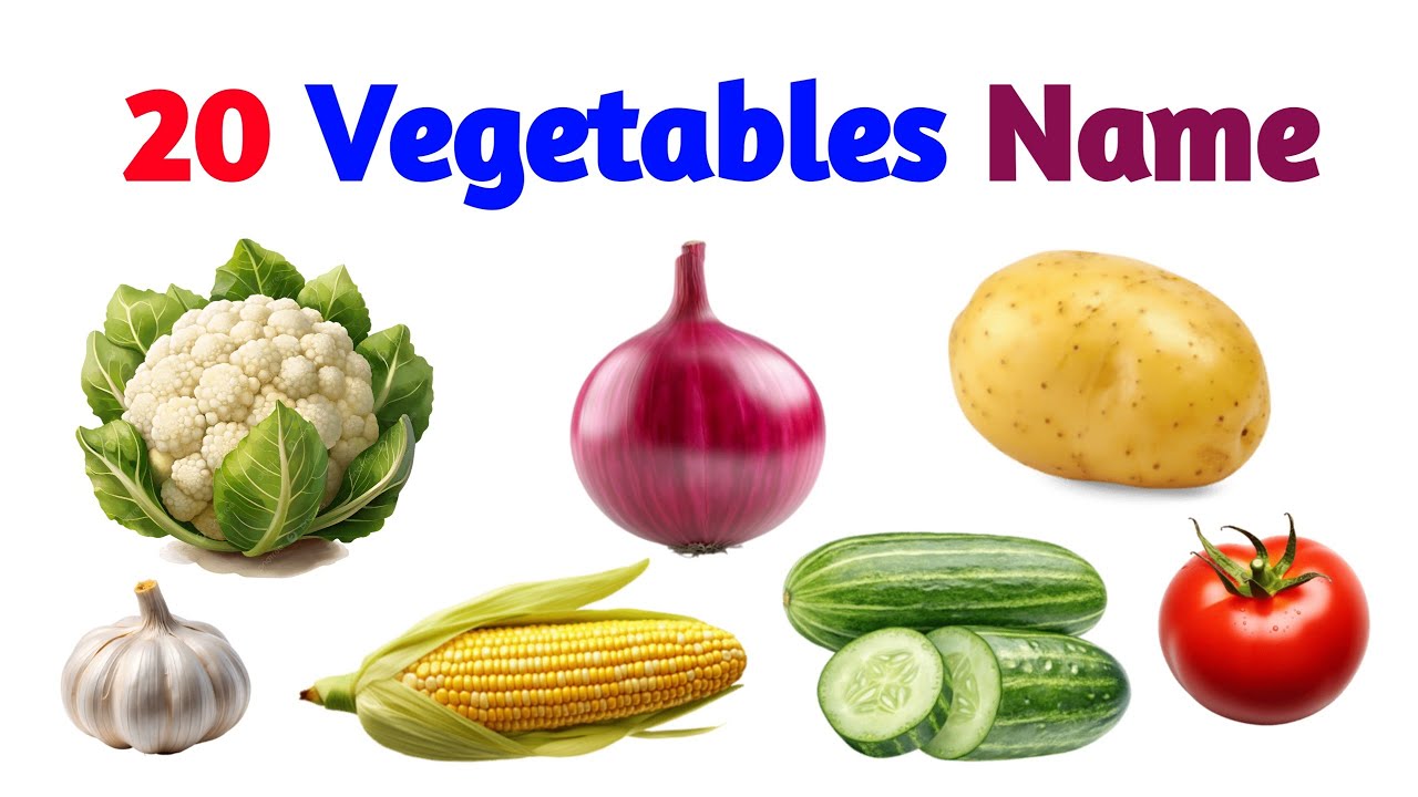 || Vegetables Name 20 सब्जियों के नाम हिंदी English donon mein || Kids song || 