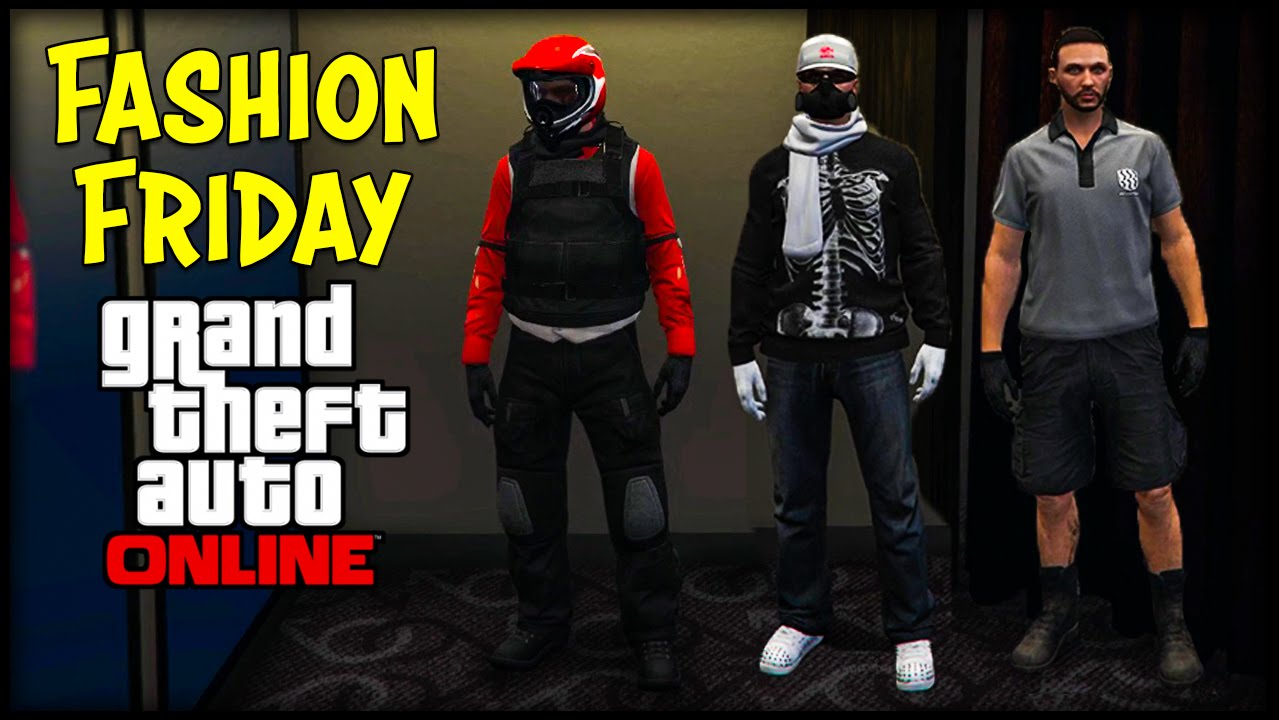GTA 5 Online FASHION FRIDAY + New Clothes Glitch! (Motorcycle Gear, Silent Hacker & The Mechanic)
