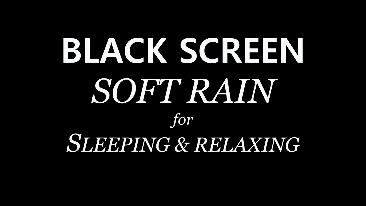 Soft Rain Sounds for Sleeping and Relaxing | BLACK SCREEN | 6 Hours