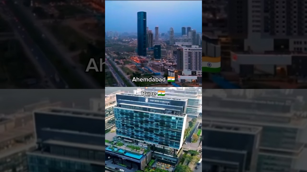 Skyscrapers in ahemdabad🇮🇳 Vs skyscrapers in pune🇮🇳 #shorts #ytshorts #viralvideo #ahemdabad #pune
