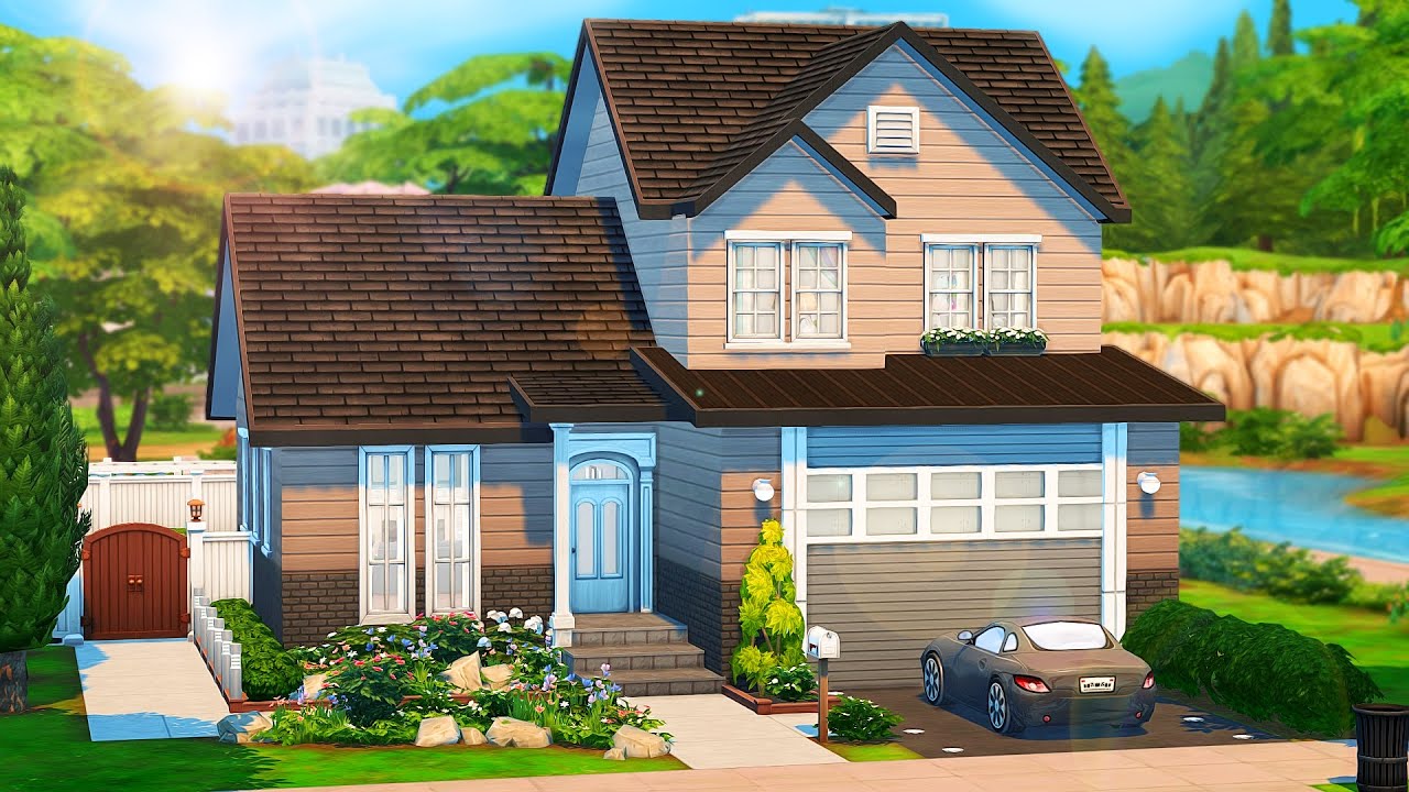 BASE GAME FAMILY HOME 💕 | The Sims 4 Speed Build