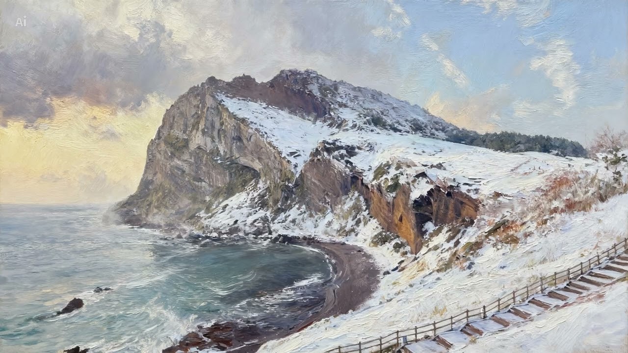 Korea Southern Winter Escape | Jeju Namhae Tongyeong | Oil Painting Art