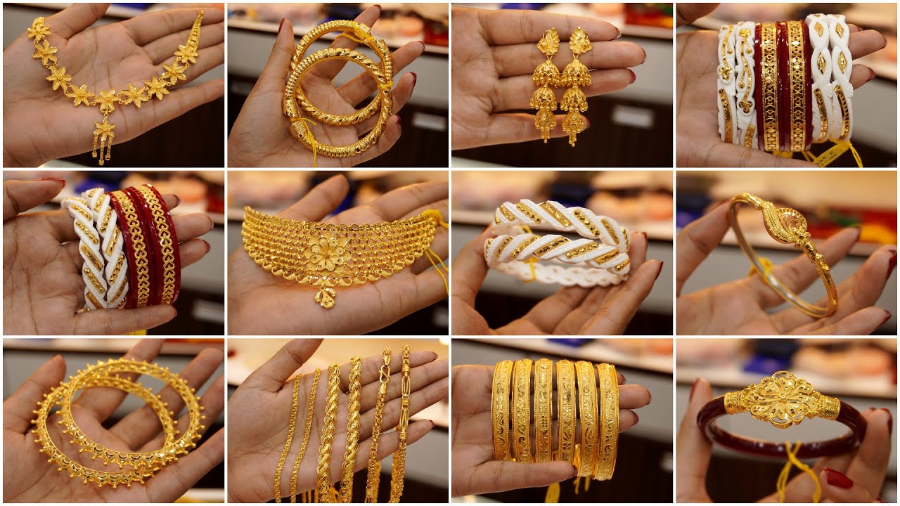 Matro 1 Gram Theke Biyer Necklace/Rings/Choker/Earring/Bangle/Sakha| Wedding Special Gold Jewelry 11