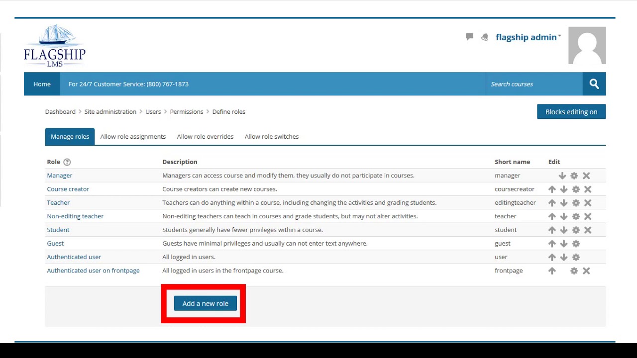Create Custom Roles in Moodle