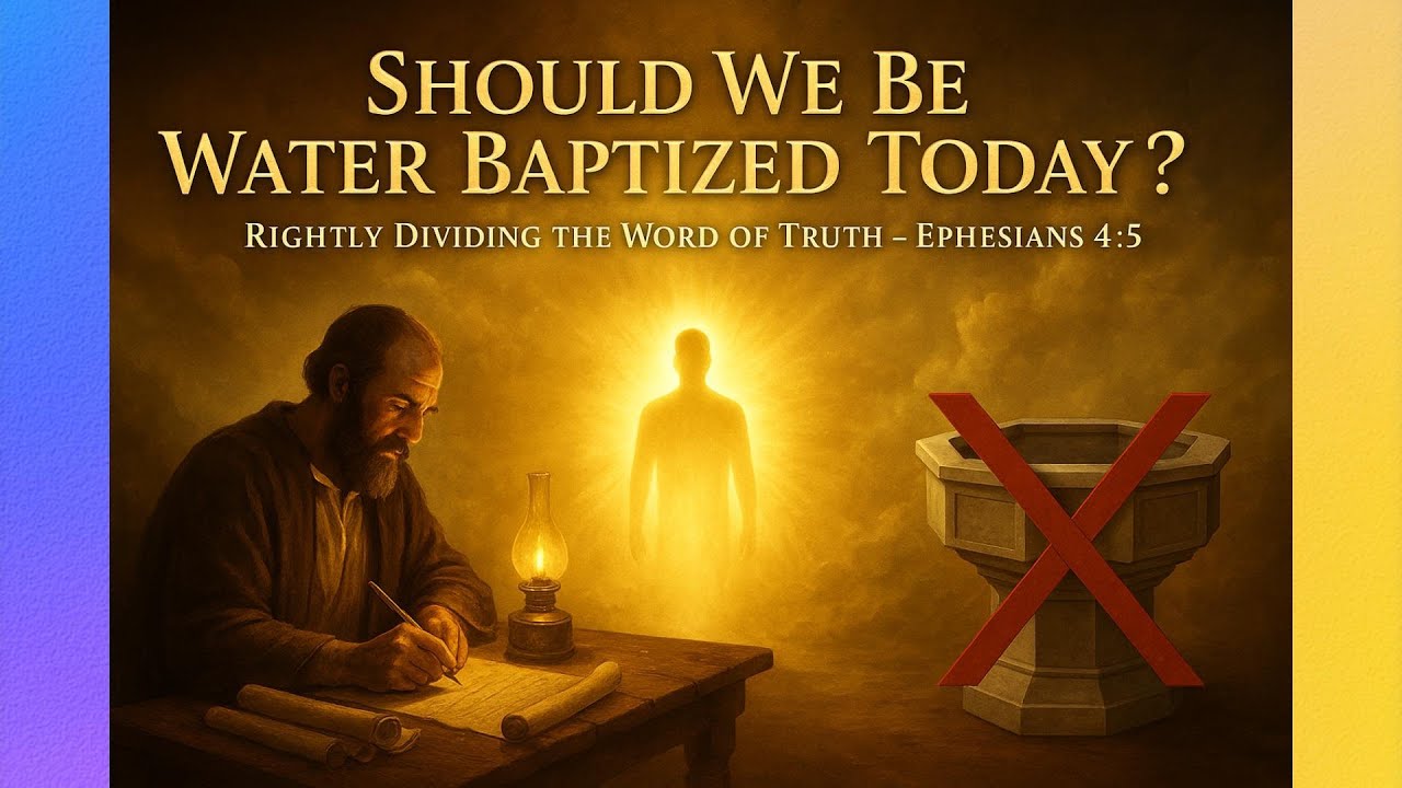 Should We Be Water Baptized Today? &ndash; Rightly Dividing the Word of Truth