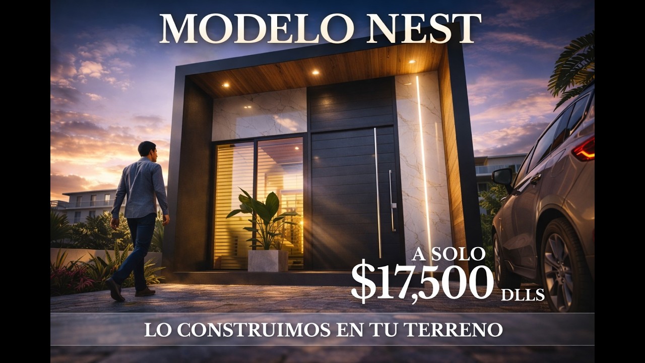 Tiny House Moderna de 23m²  Tiny House Moderna de 23m² | Micro Departamento de Renta | MODELO NEST