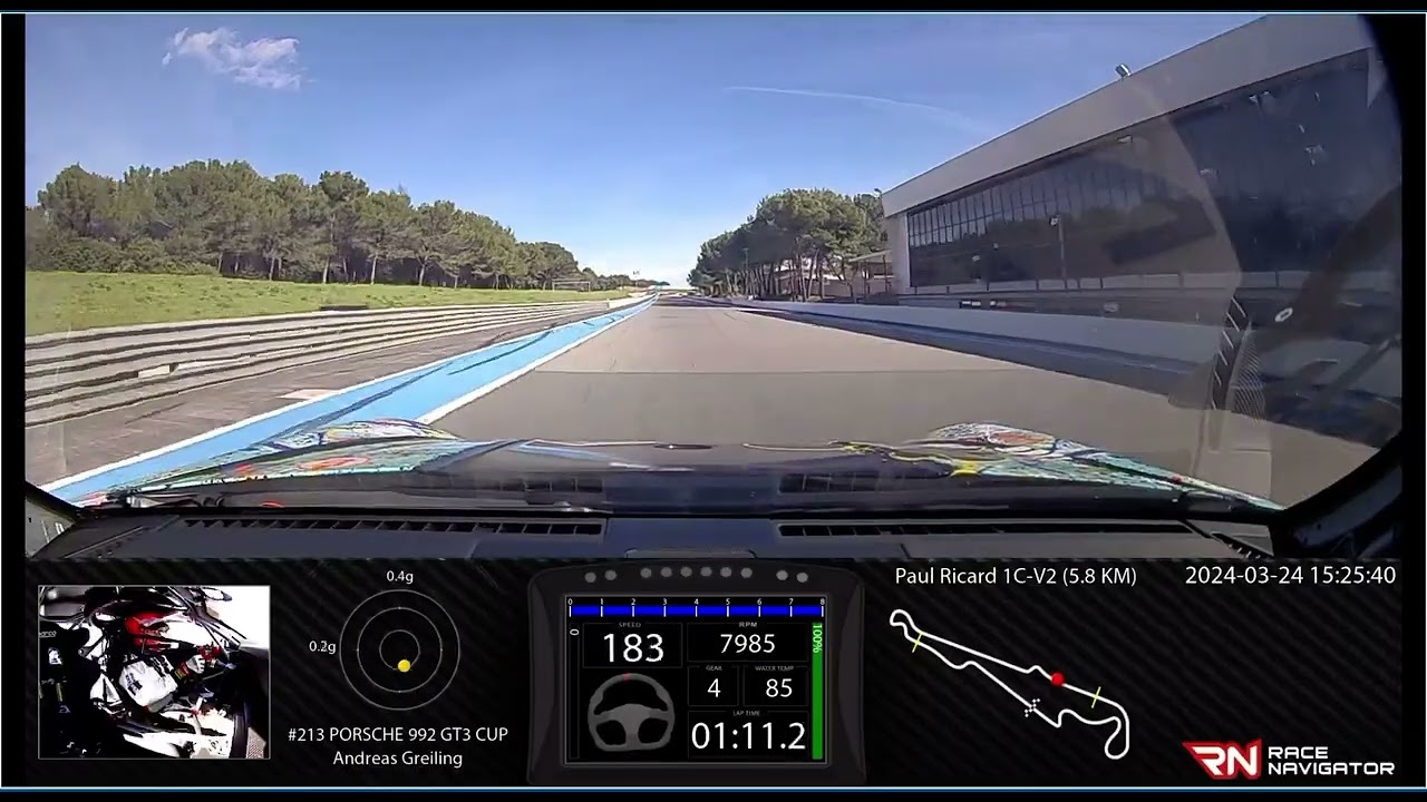 hot lap - Porsche 992 GT3 Cup - 2.09,030 - Circuit Paul Ricard / Le Castellet
