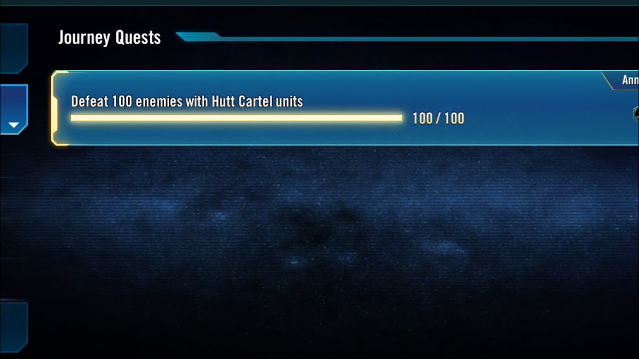 &ldquo;Defeat 100 enemies with hutt cartel units&rdquo; no energy spent method
