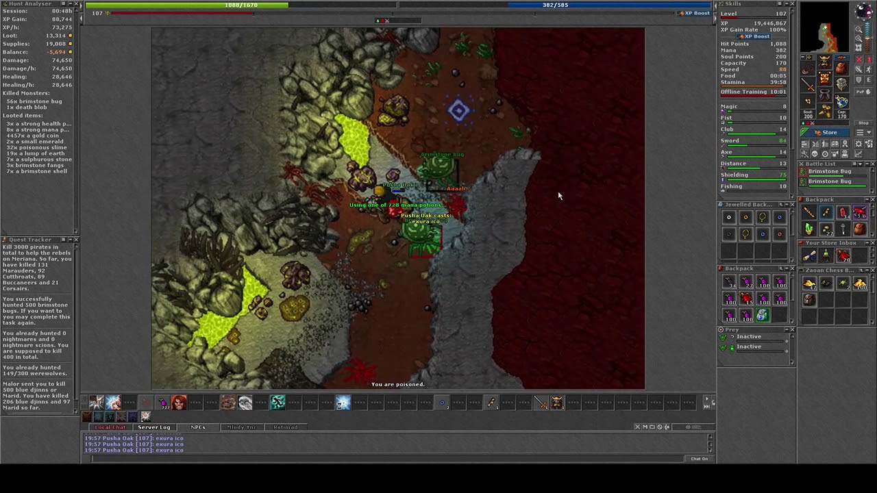 TIBIA BOSS: Sulphur Scuttler (Brimstone Bug)