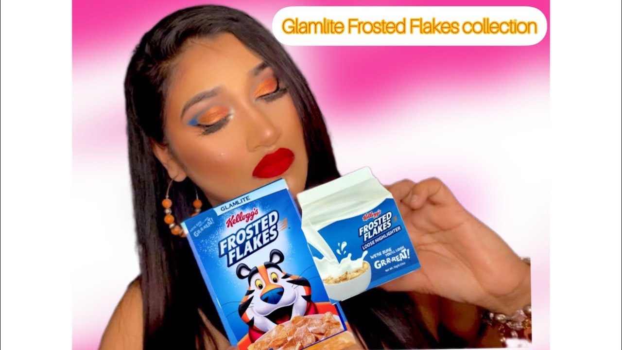 GLAMLITE FROSTED FLAKES MAKEUP PALETTE AND HIGHLIGHTER REVIEW 👀👀