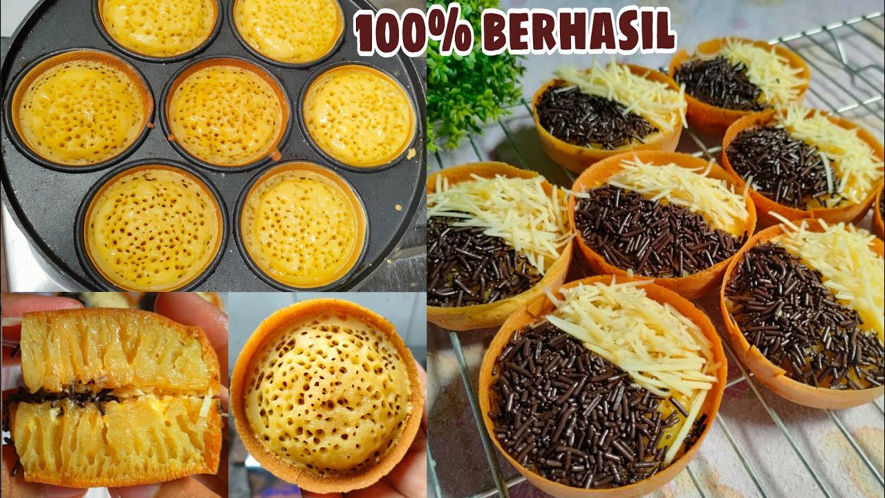 RESEP TERANG BULAN MINI EMPUK KENYAL || MARTABAK MINI MANIS LEMBUT