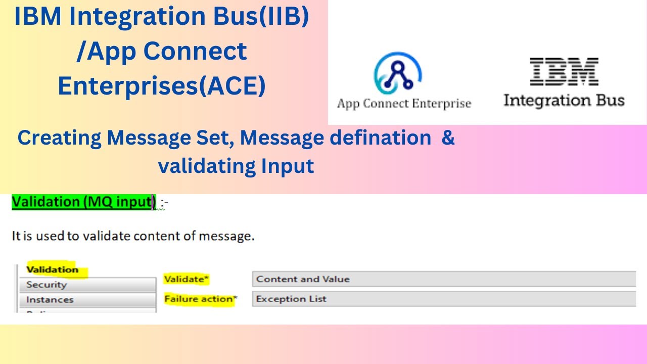 Creating Message Set & validating Input | Data validation in IIB/ACE | IBM Integration Bus #ibm #iib