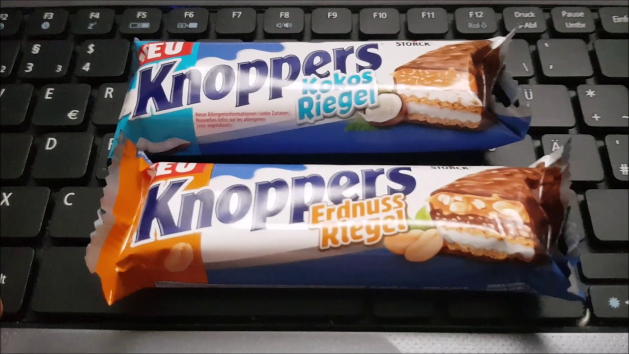 Die Neuen Knoppers Riegel im Test  Knoppers Cocos und Knoppers Erdnuss