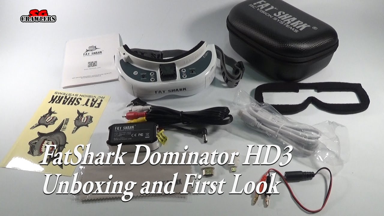 Fatshark Fat Shark Dominator HD3 HD V3 4:3 FPV Goggles Video Glasses Unboxing and first look