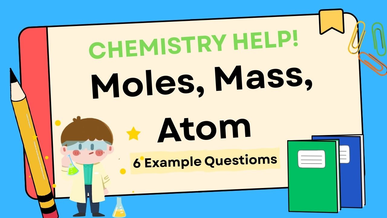 HOW TO CONVERT MASS, MOLES, AND ATOMS TO EACHOTHER #stoichiometry #mass #moles #atoms #chemistry 