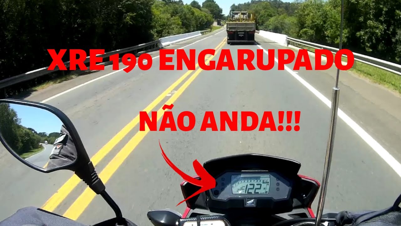 XRE 190 engarupado sem força na estrada