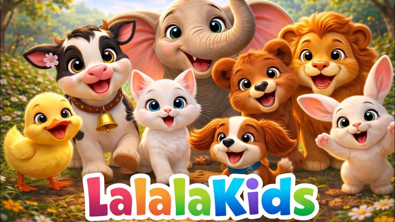 🐾 Cântecul animalelor 🐶🦁 | Cântec pentru copii cu animale de la fermă și din sălbăticie 🌈