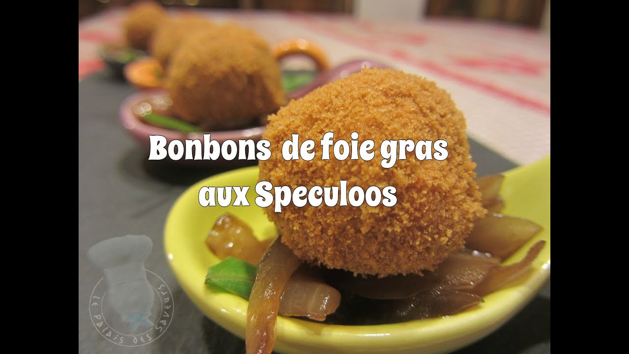 Bonbons de foie gras aux Spéculoos