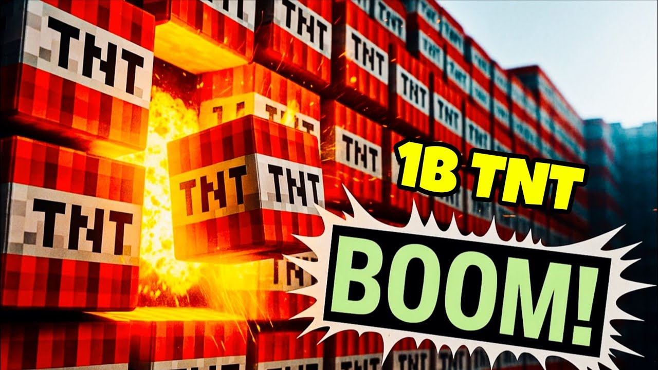 Minecraft - BIG TNT village EXPLODE 💣😱 #shorts #minecraft