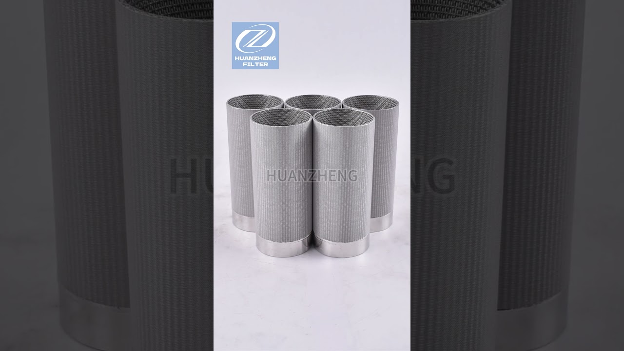 20 micron 316 double opening sintered mesh filter tube cartridge for Color Remediation Column Filter