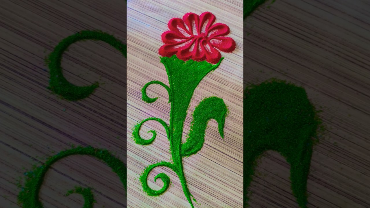easy flower rangoli #shortvideo #hdrangoli #viral
