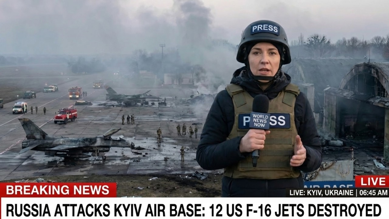 W bardzo zaciętej bitwie baza lotnicza w Kijowie została brutalnie zniszczona przez rosyjskich pilot