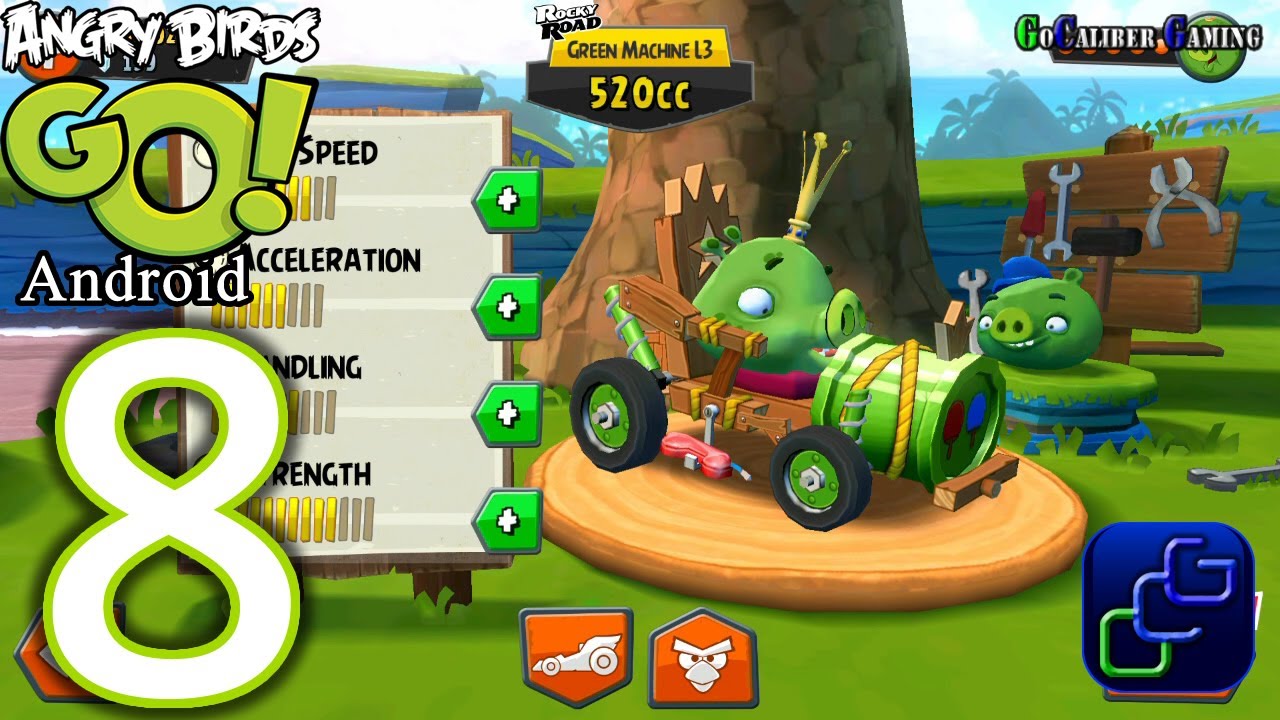 Angry Birds GO Android Walkthrough - Part 8 - Rocky Road: Track 2 Champion Chase