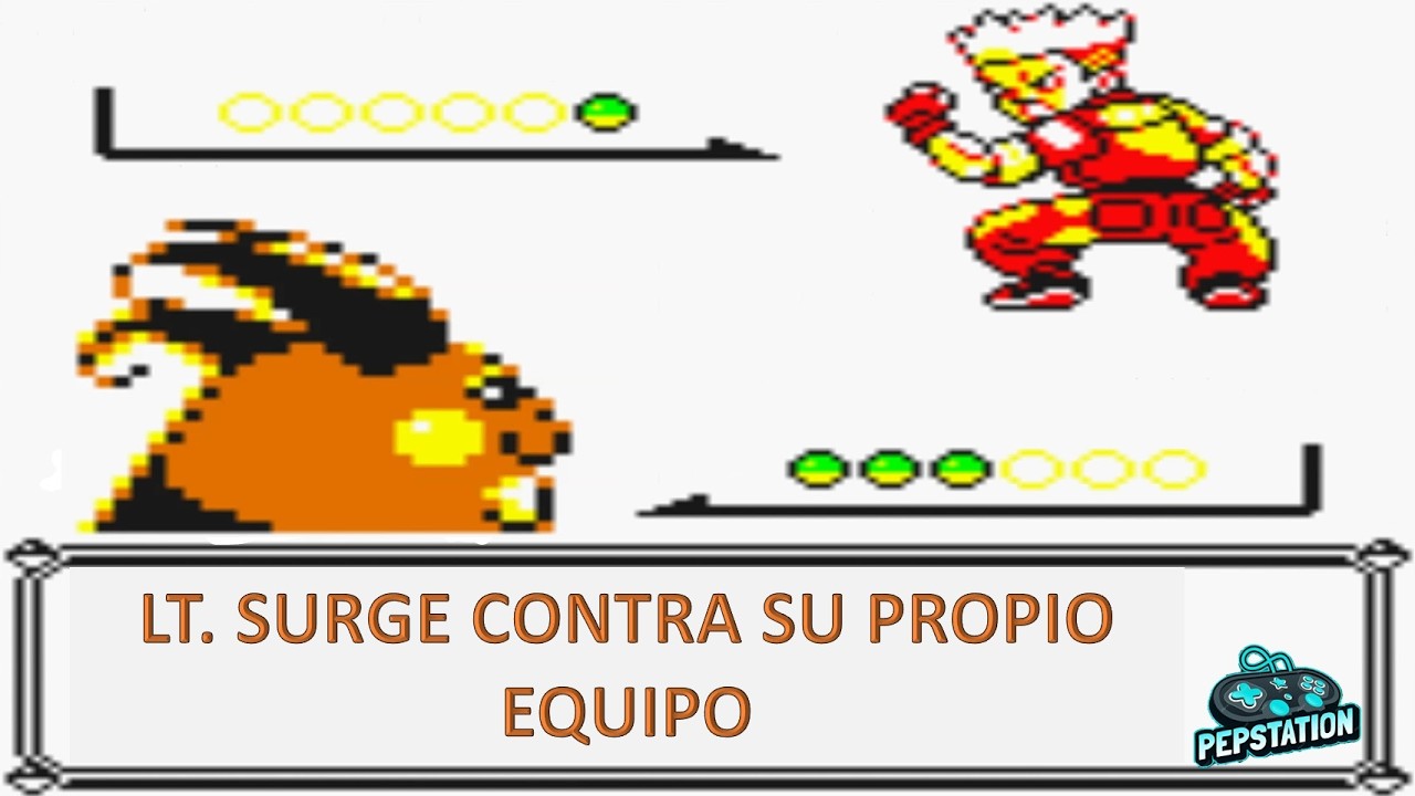 LT. SURGE contra SU PROPIO EQUIPO pokemon | Pokemon Amarillo