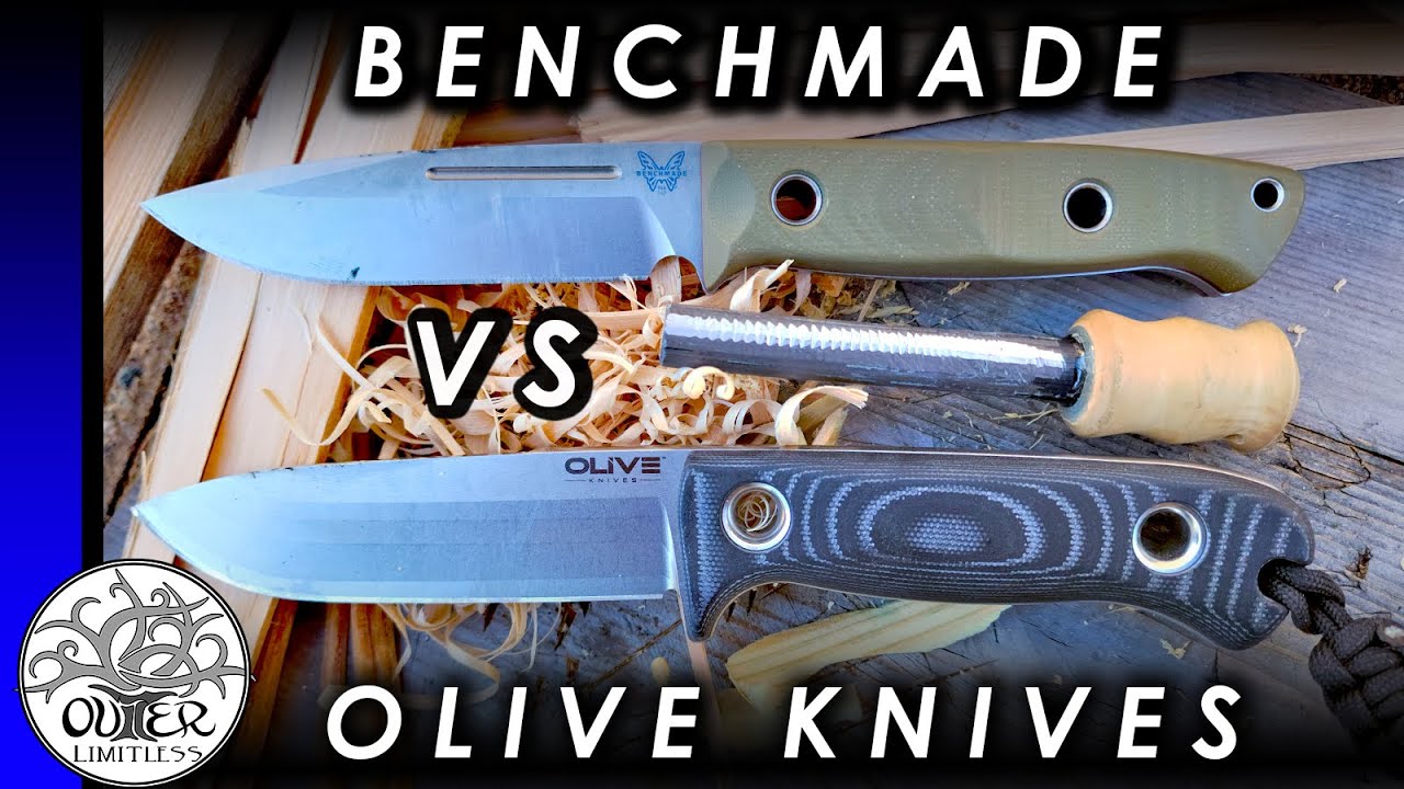Часть 2: Битва премиальных ножей для бушкрафта | Benchmade 163 Bushcrafter против Olive Knives Ar...