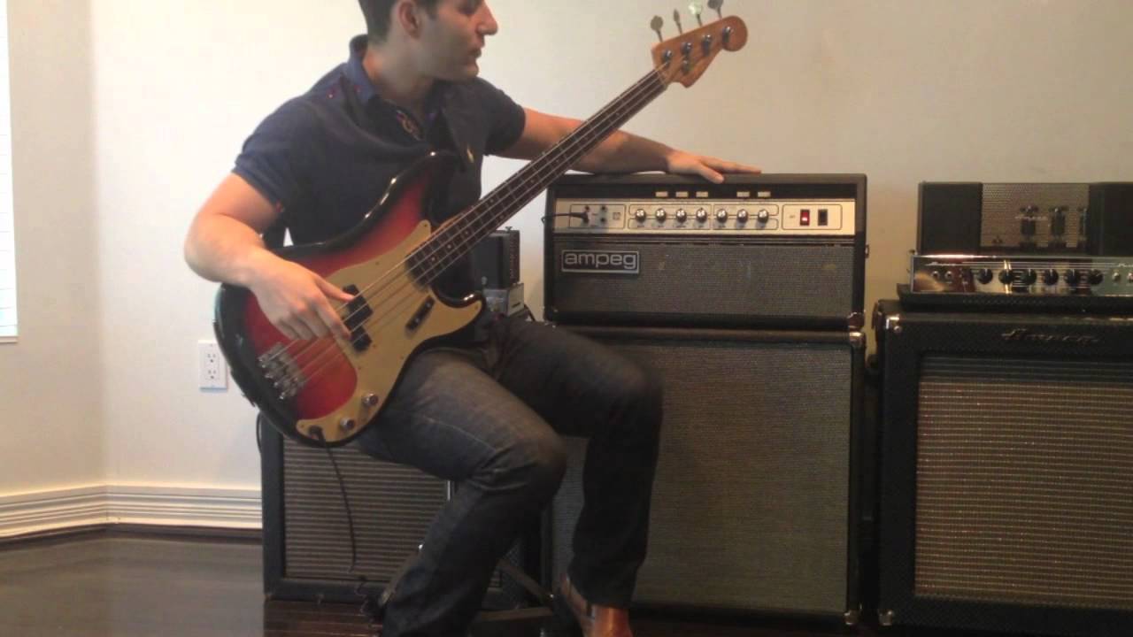 1959 Fender Precision :: 1978 Ampeg SVT :: 1998 Ampeg B15R :: 1965 Ampeg B15N