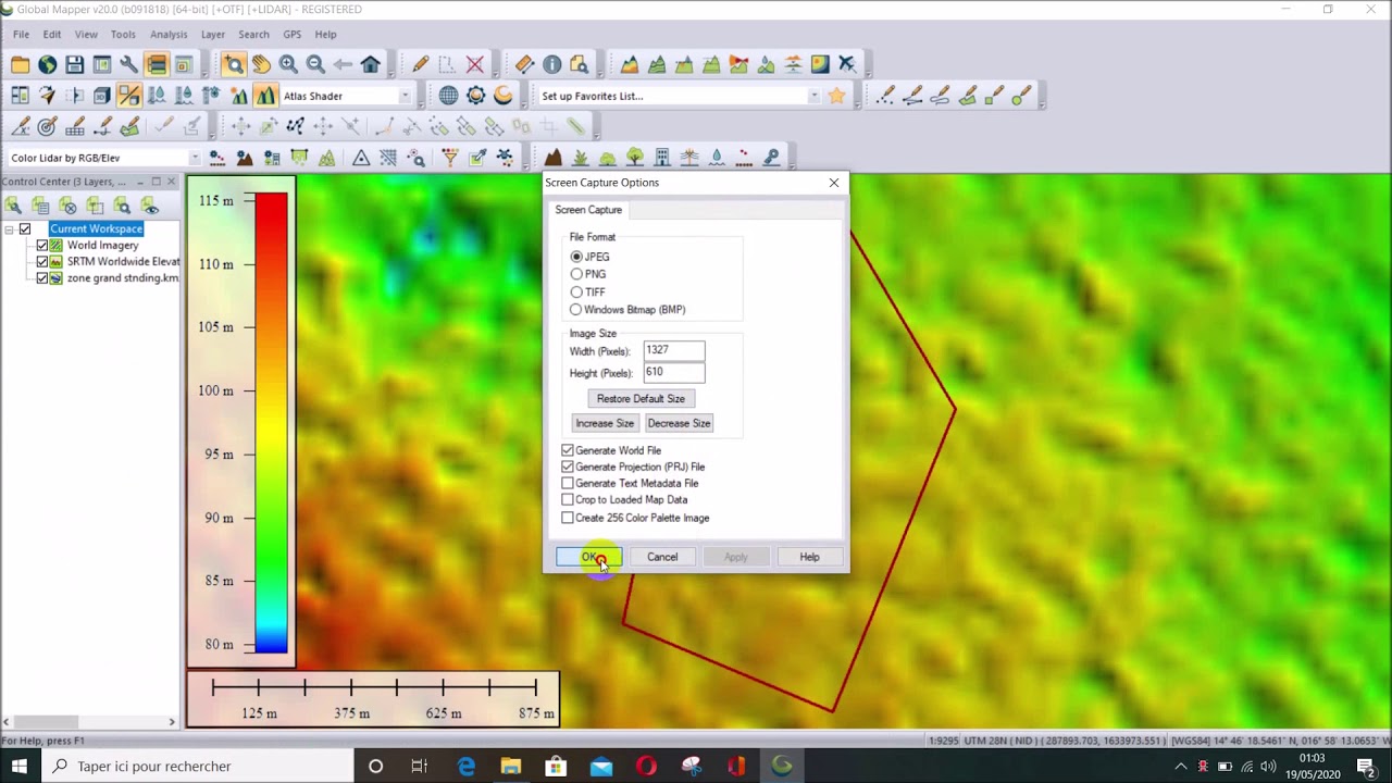 Partie 2 avec le logiciel Global mapper (délimitation de bassin versant)