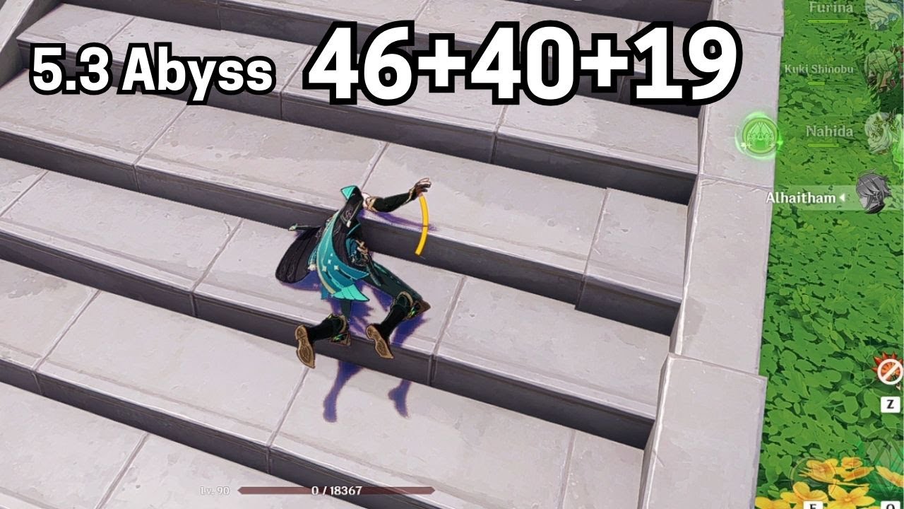 [NEW] 5.3 Abyss Alhaitham 105s Top Half Continuous Run