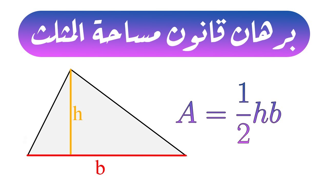 هل تستطيع البرهنة على قانون مساحة المثلث؟