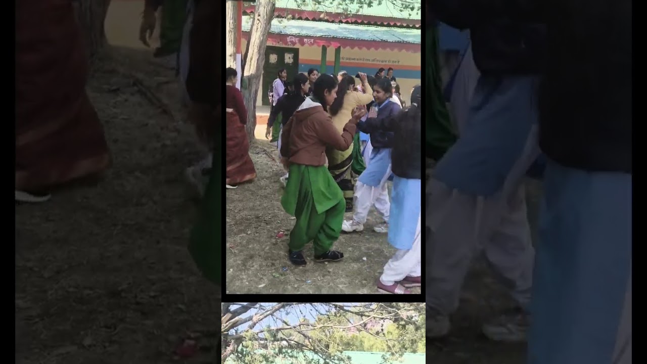 🙏🙏 राजकीय इंटर कॉलेज अंजनी सेन। १२    वीं पास की छात्रा छात्र का ब्लॉक वह गढ़वाली डांस