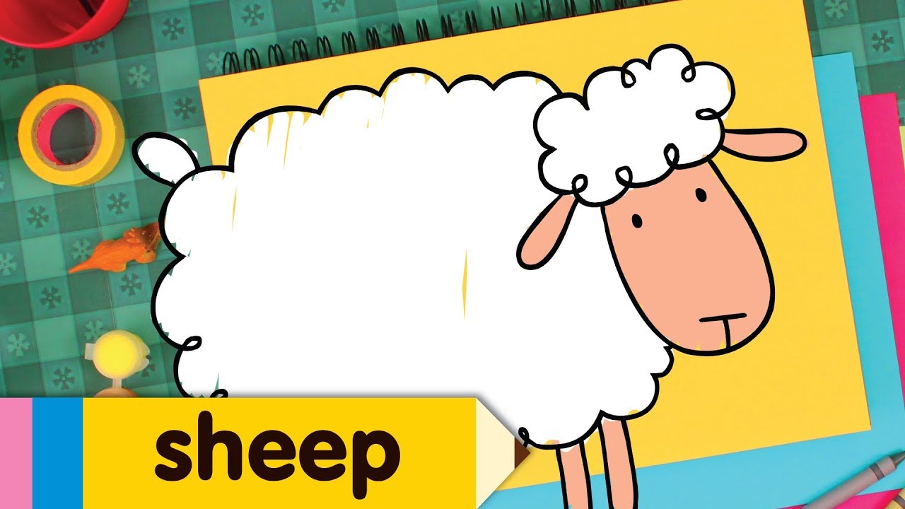 How to Draw A Sheep | Simple Drawing Lesson For Kids | Step By Step