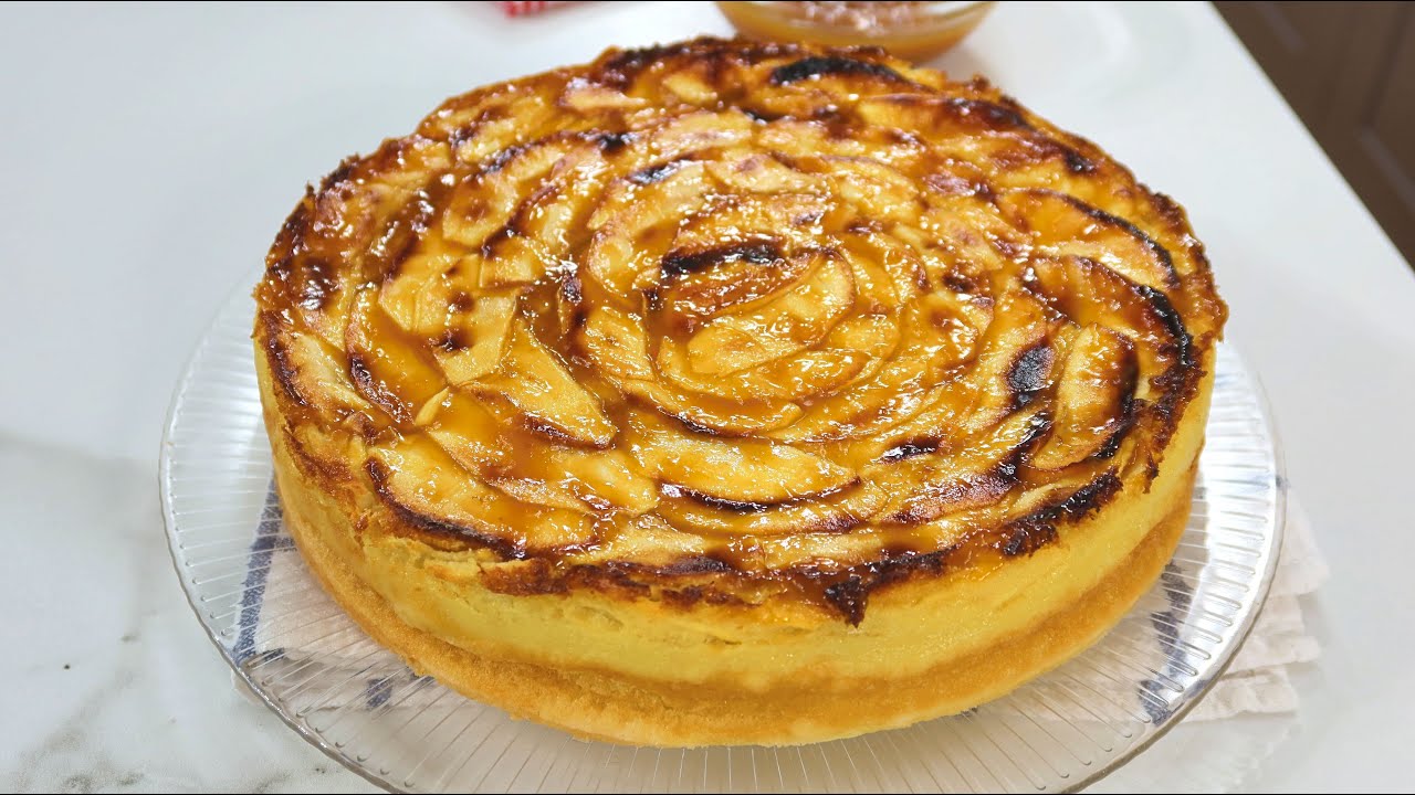 Tarta de manzana con mucha manzana