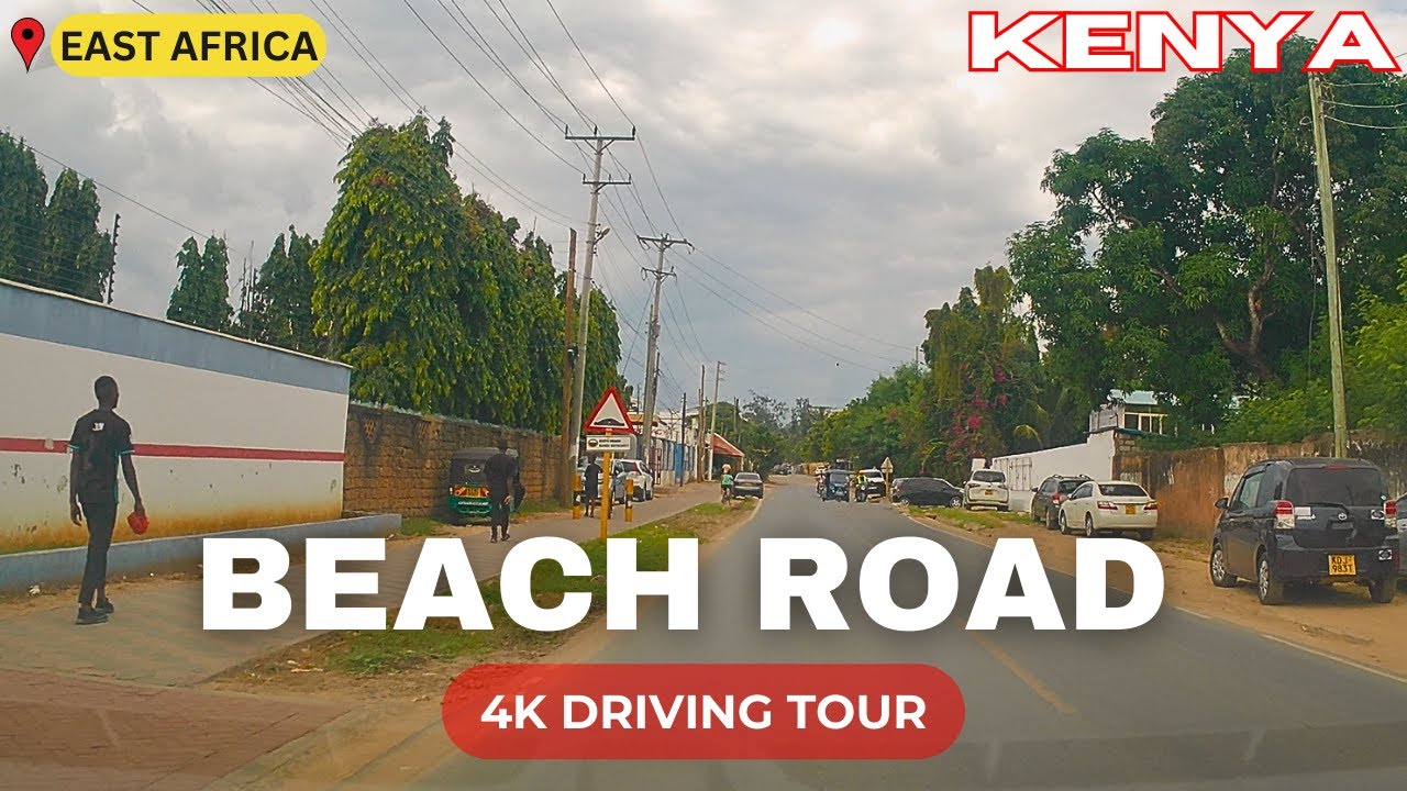 🚘✨Scenic Drive along Beach Road | 4K Travel Experience - Mombasa, Kenya