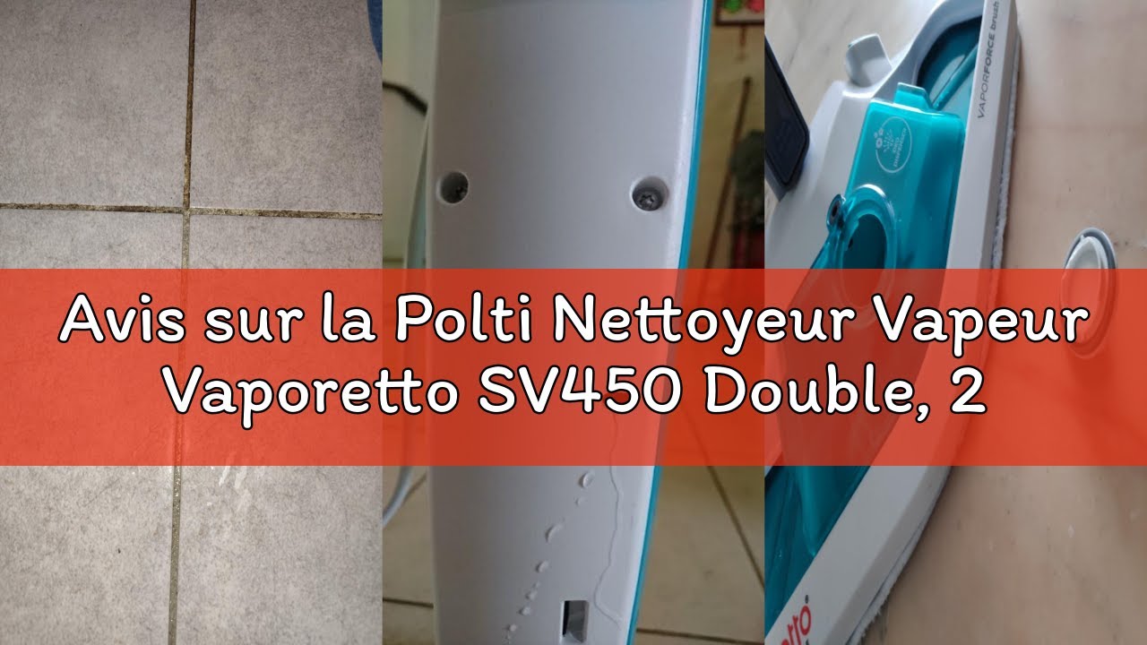 Avis sur la Polti Nettoyeur Vapeur Vaporetto SV450 Double, 2-en-1, Balai ou Nettoyeur &agrave; Main, 13 Acc