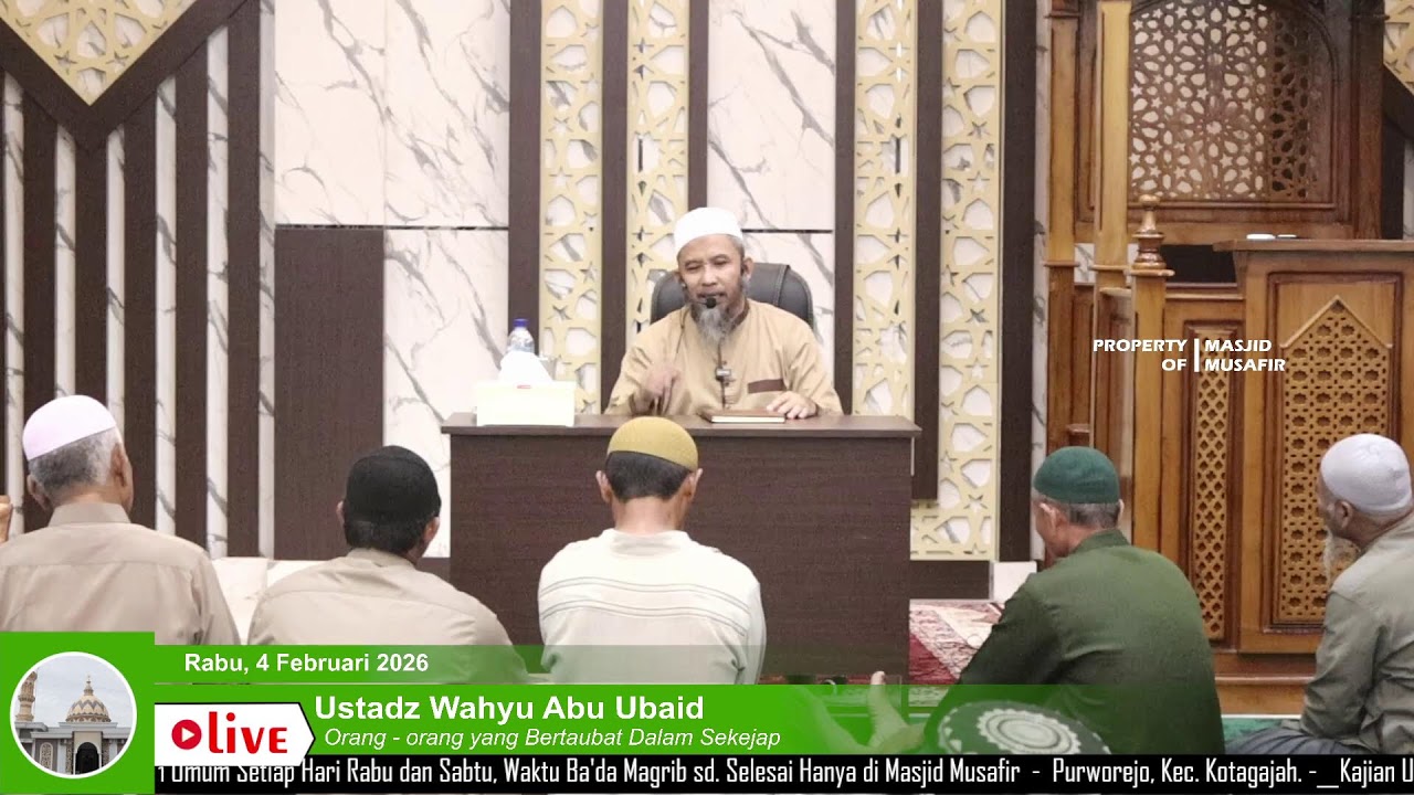 Siaran Langsung Masjid Musafir Kotagajah | Orang-Orang Yang Bertaubat dalam Sekejap
