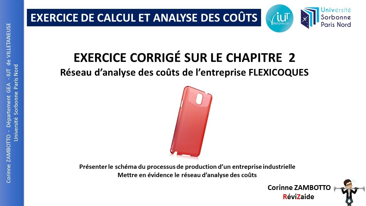 Exercice corrigé de calcul de coûts - CAS FLEXICOQUES - Processus de production
