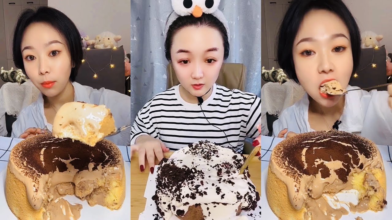 ASMR CHOCOLATE LAVA CAKE Mukbang |먹방 | 饮食表演 | การแสดงการกิน| 食事ショー