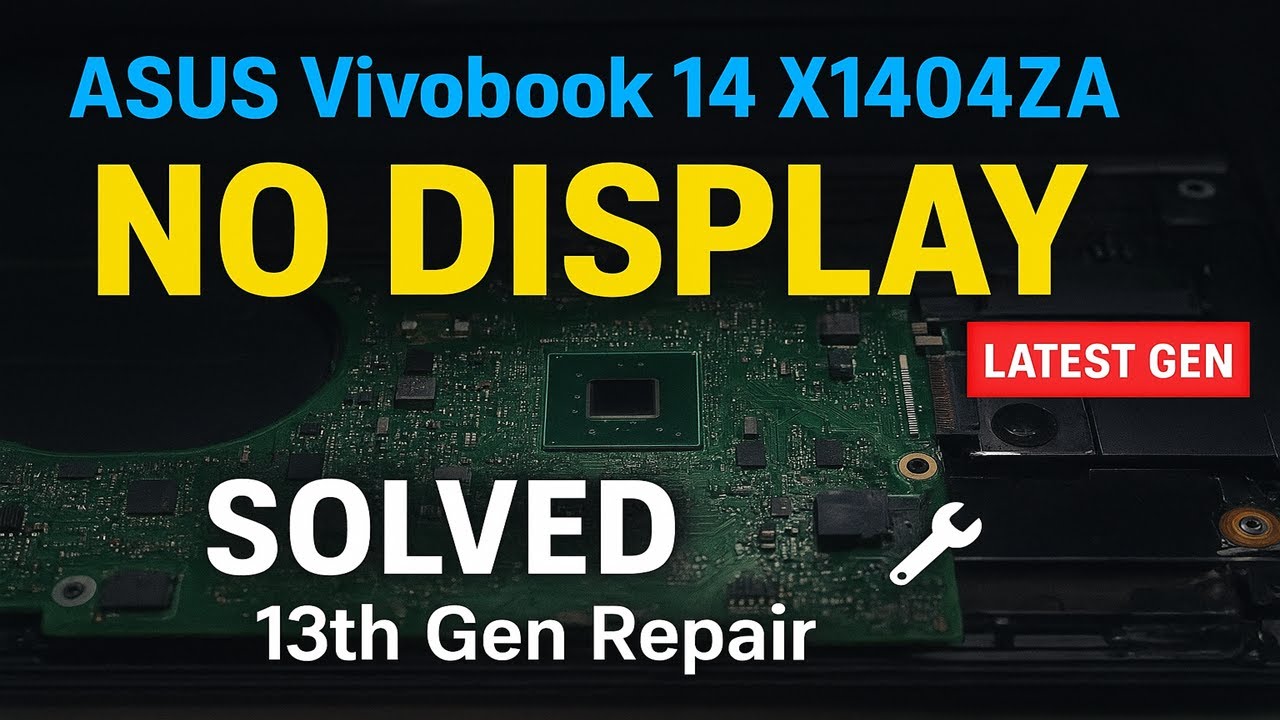 ASUS Vivobook 14 X1404ZA i5 13-го поколения | Проблема с отсутствием дисплея решена | Ремонт ноут...