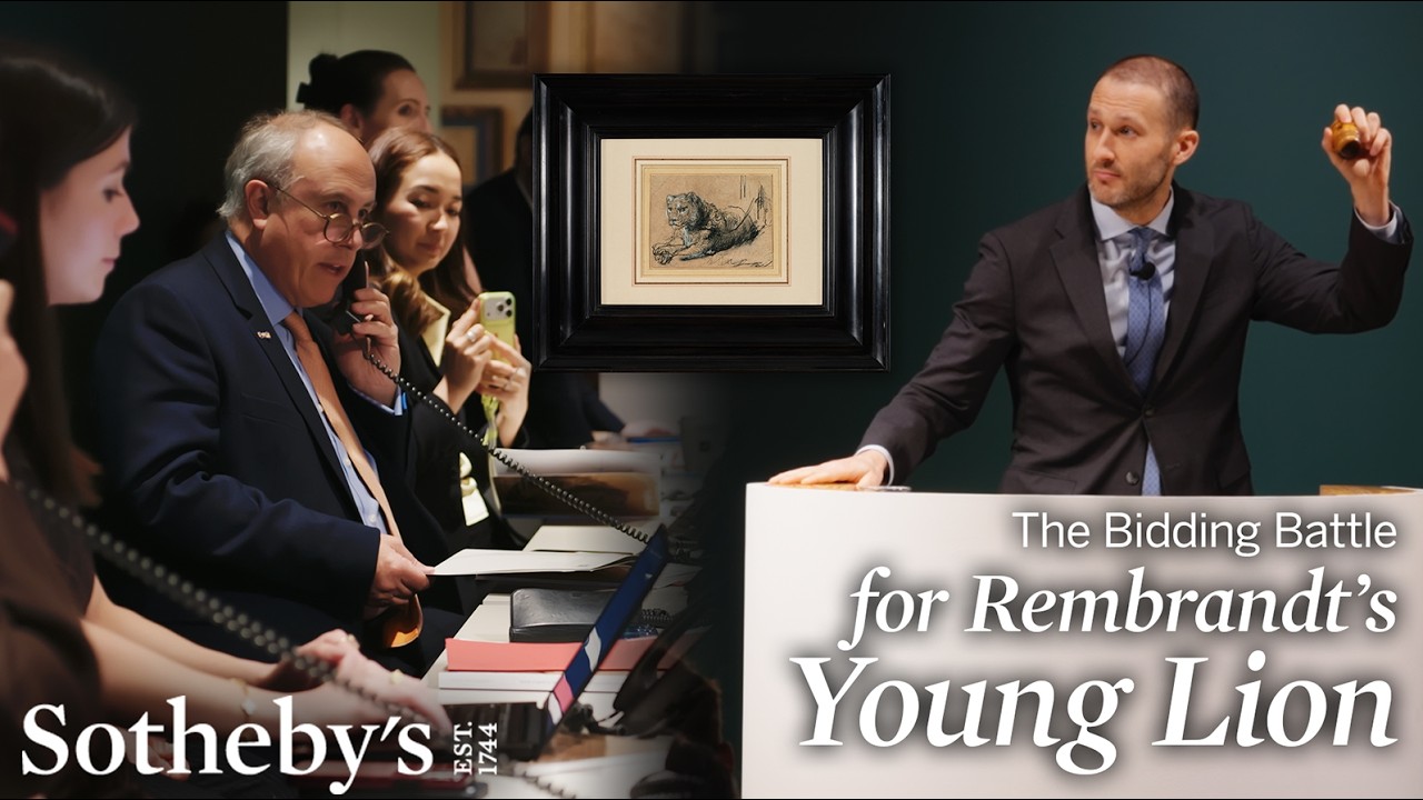 Watch Rembrandt's Lion Drawing Sell For $18 Million at Sotheby's